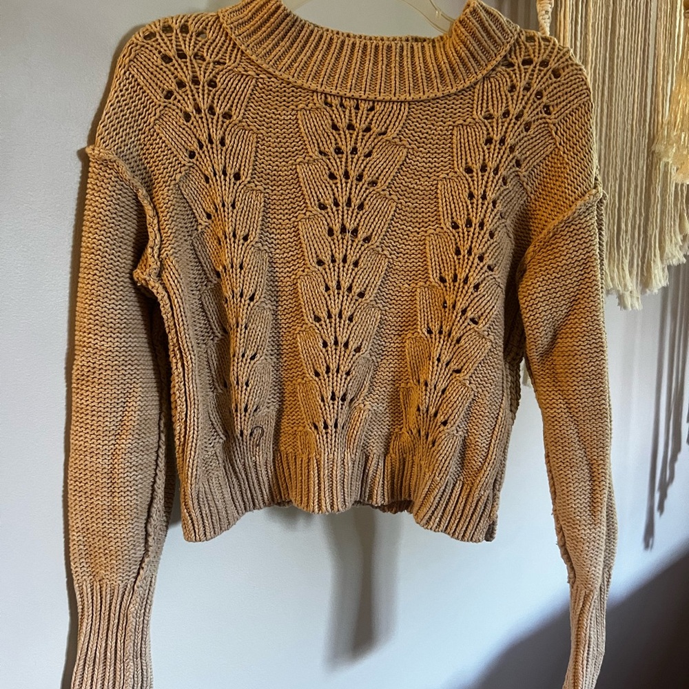 Free People Bell Song Cotton Blend Sweater